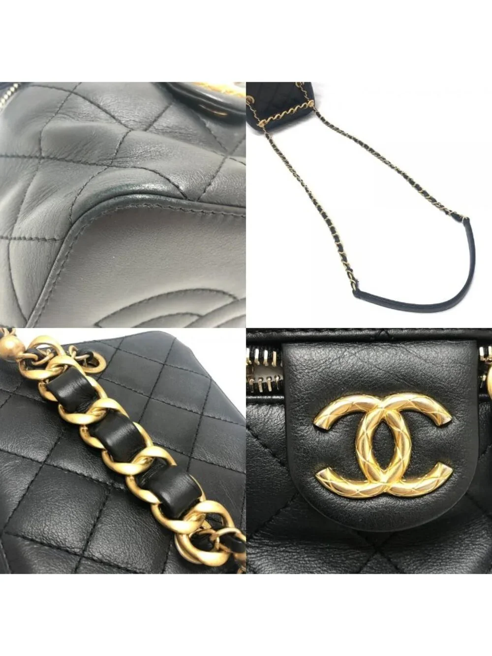 Chanel Shoulder Bag CC Logo Lambskin Black